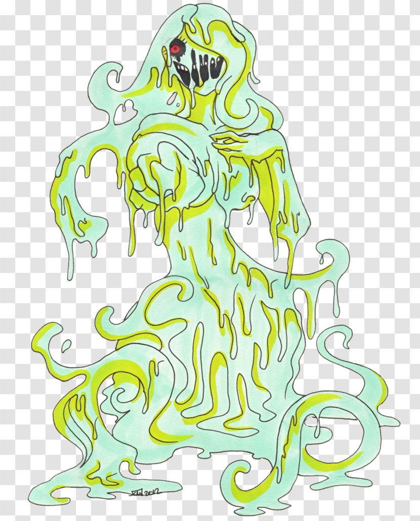 Clip Art Illustration Tree Line Graphic Design - Organism - Monster Slime Transparent PNG
