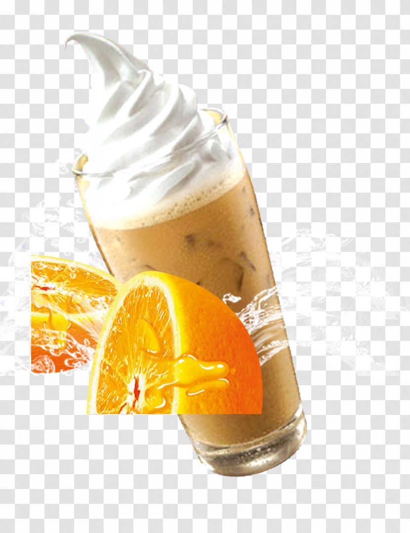 Ice Cream Coffee Orange Juice Drink Transparent PNG