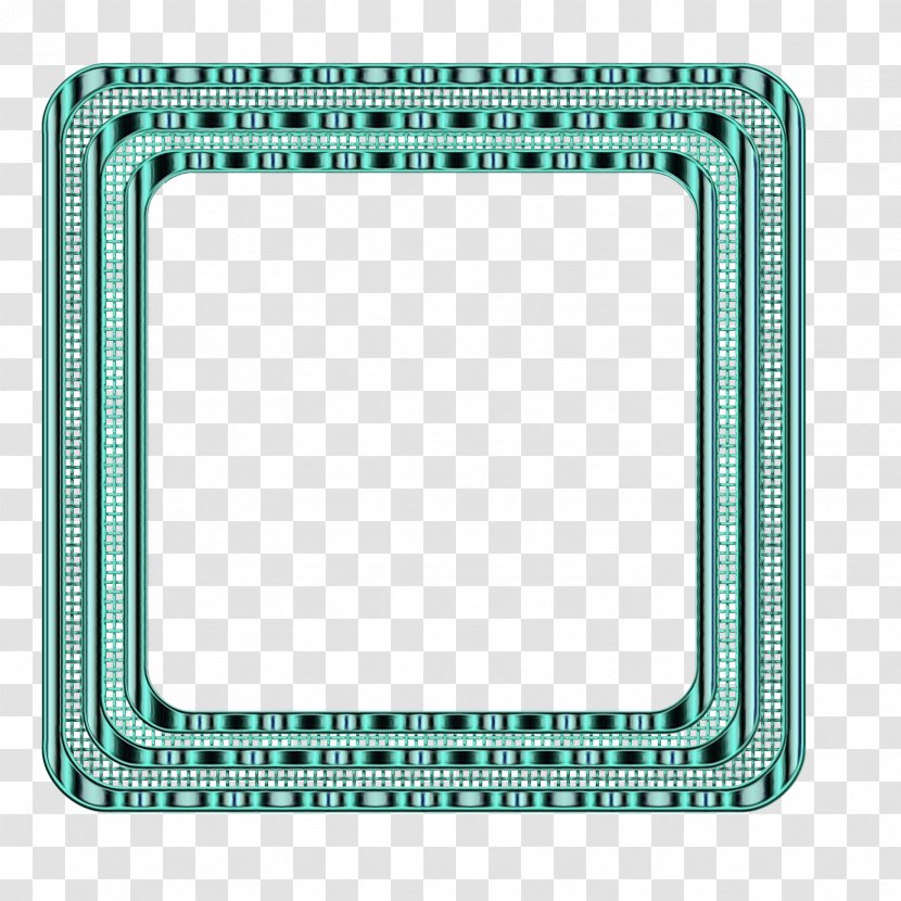 Picture Frames Aqua - Rectangle - Teal Transparent PNG