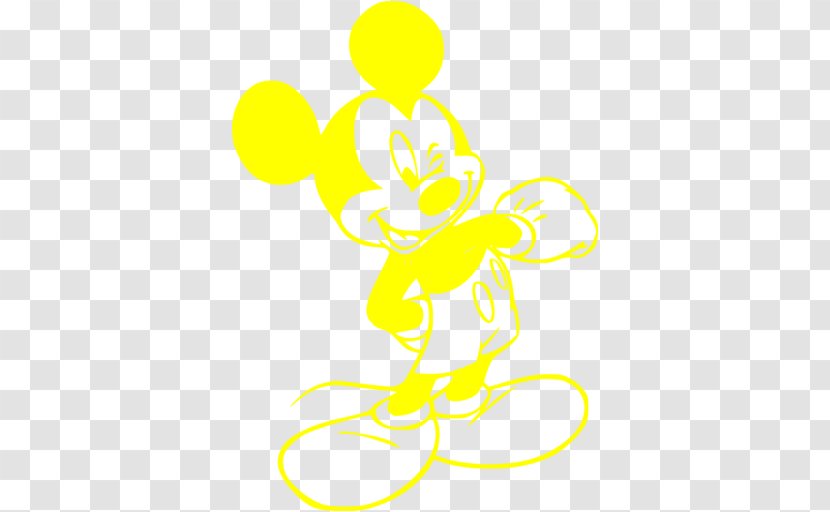 Mickey Mouse Line Art Cartoon Clip - Area Transparent PNG