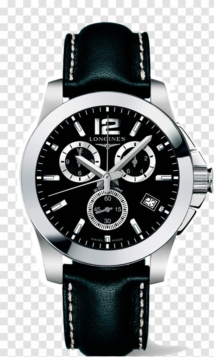 Longines Chronograph Watch Quartz Clock Swiss Made - Watchmaker - Men's Transparent PNG