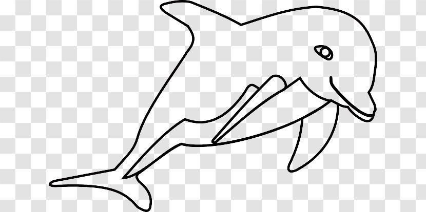 Dolphin Clip Art - Monochrome - Animal Coloring Transparent PNG