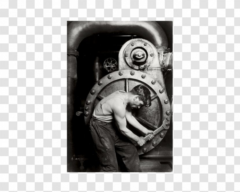 Swann Galleries Power House Mechanic Working On Steam Pump Photographer Photography - Monochrome Transparent PNG