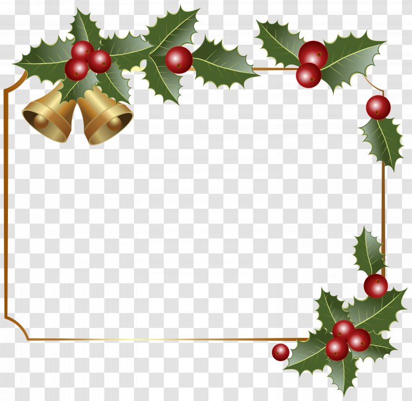 Santa Claus Borders And Frames Christmas Clip Art - Branch - Decorations Transparent PNG