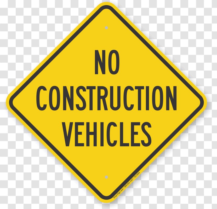Traffic Sign Car Motor Vehicle Warning - Commercial - Construction Trucks Transparent PNG