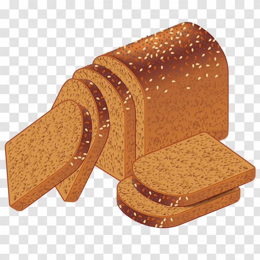 White Bread Whole Grain Wheat Sliced - Rye - Chocolate Transparent PNG