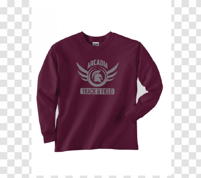 Long-sleeved T-shirt Sweater - Maroon Transparent PNG