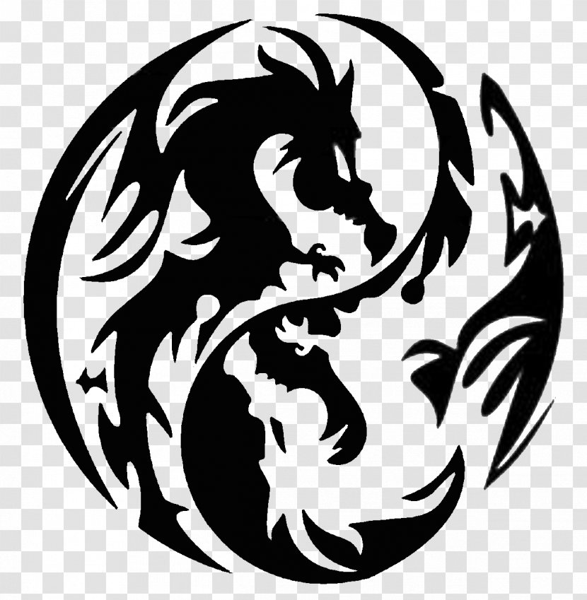 Wall Decal Bumper Sticker Dragon - Monochrome Photography Transparent PNG