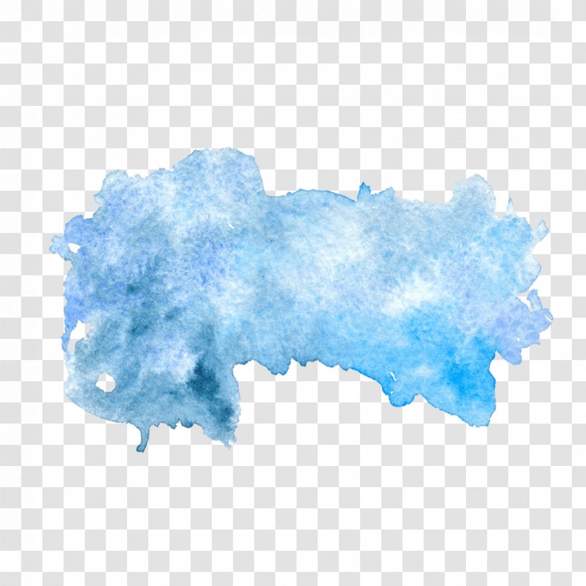 Blue Paper Watercolor Painting - Watercolour Transparent PNG
