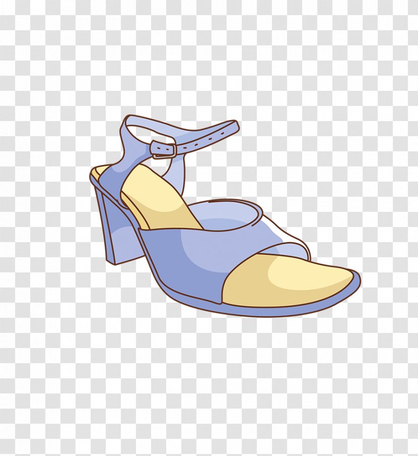 High-heeled Footwear Sandal Shoe Blue - Heel - Cartoon Heels Transparent PNG