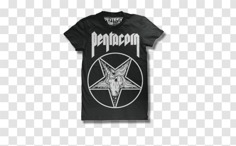 T-shirt Pentacorn Black Magic Pentagram Transparent PNG