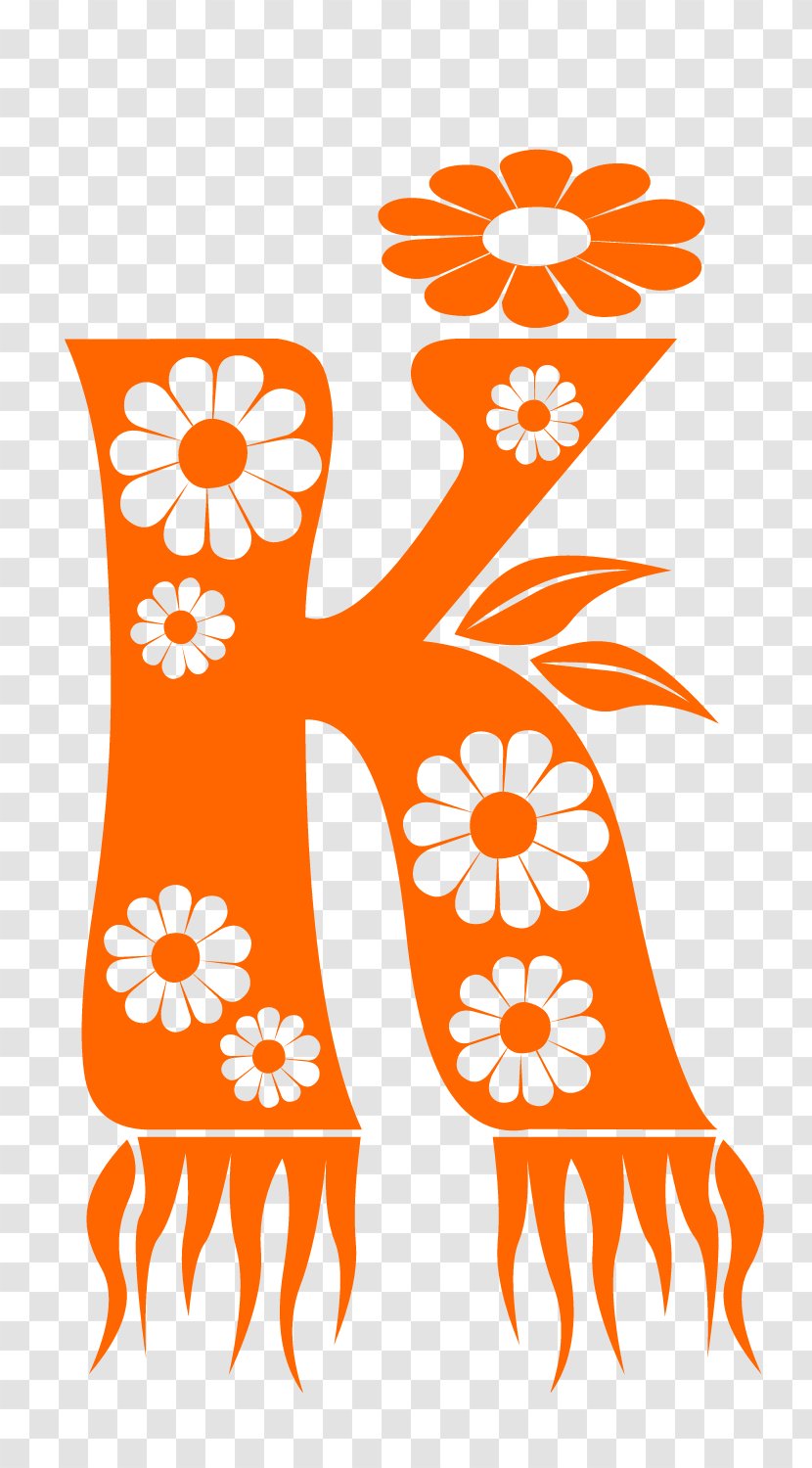 Letter K Floral Style. - Plant - Visual Arts Transparent PNG