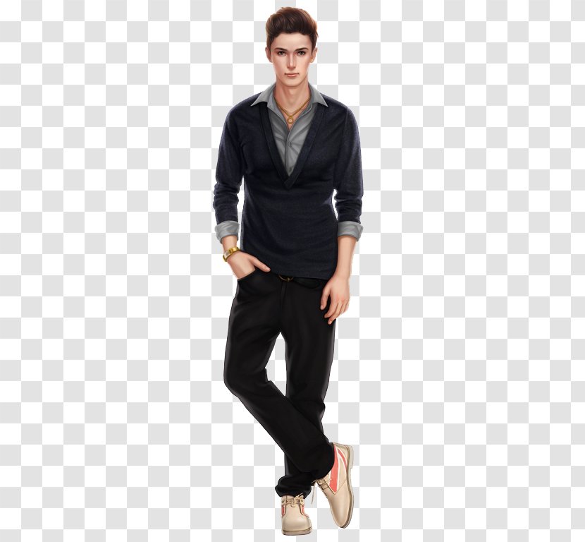 Download Icon - Trousers - Handsome Young Man Hand Painted Transparent PNG