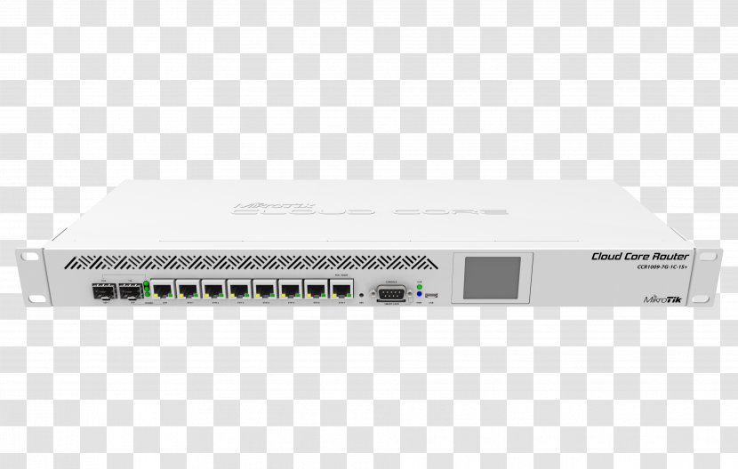 MikroTik Cloud Core Router CCR1009-7G-1C-1S+ Small Form-factor Pluggable Transceiver CCR1009-7G-1C-PC - Ethernet Hub - EN, Fast Gigabit ENSwitch Transparent PNG