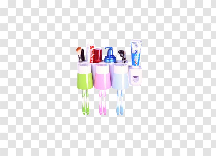 Toothbrush Toothpaste Pump Dispenser Tooth Brushing - Cup - Lok Yi Jia Sucker Holder Suit Transparent PNG