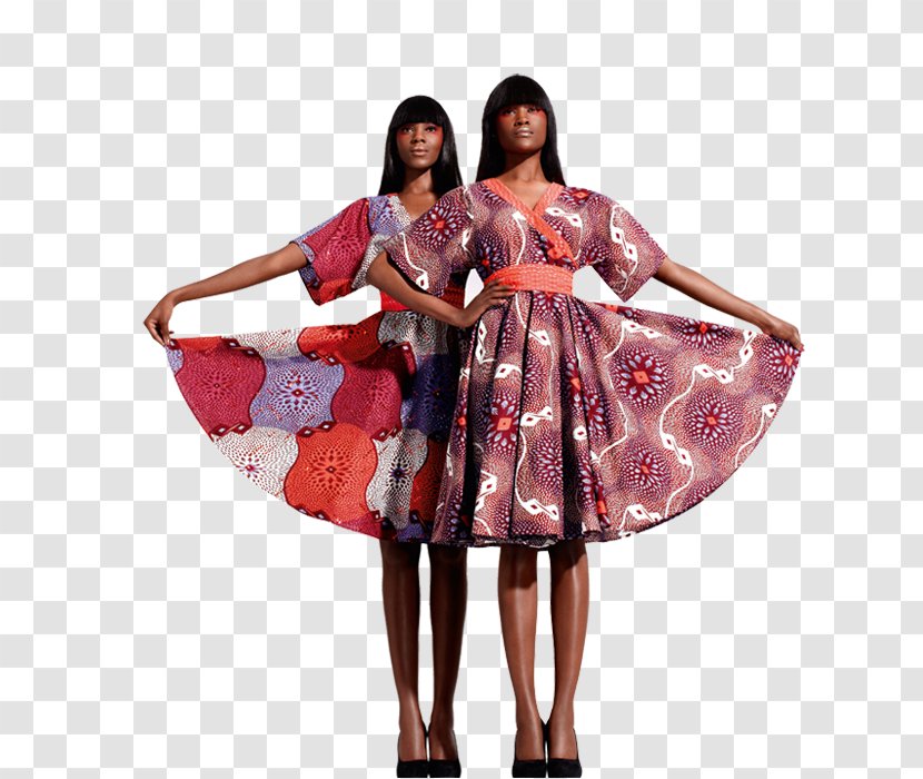 Robe Vlisco Dutch Wax African Waxprints Dress - Textile Transparent PNG