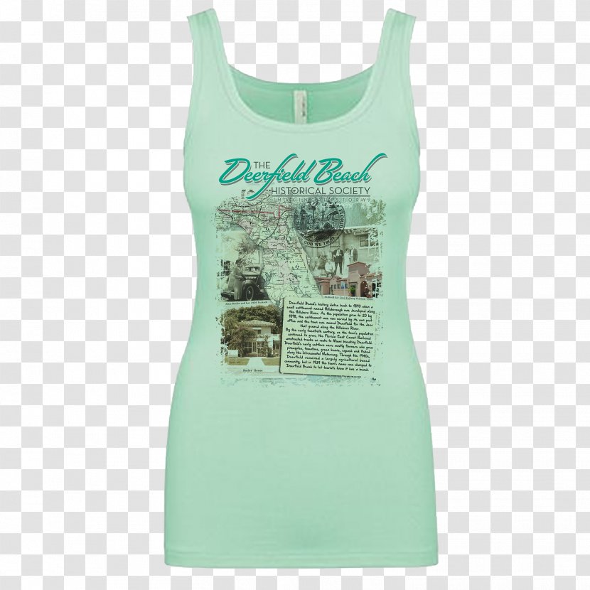 T-shirt Deerfield Beach Top Outerwear Sleeve - Turquoise Transparent PNG