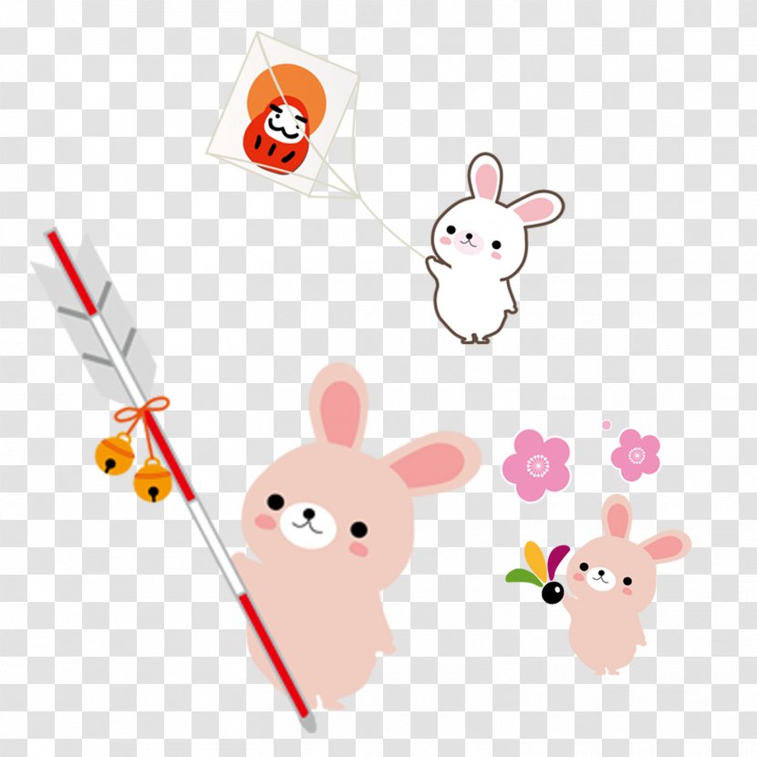 Easter Bunny Rabbit Clip Art - Cartoon Transparent PNG