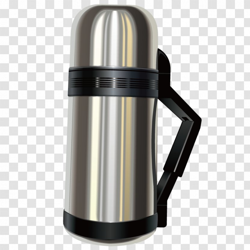 Vacuum Flask Bottle Illustration - Drinkware - Vector Tea Cup Transparent PNG