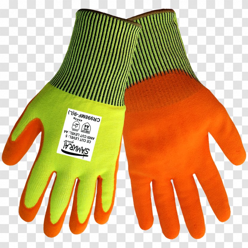 Global Glove And Safety Manufacturing. Inc. Cut-resistant Gloves High-visibility Clothing Nitrile - Natural Rubber - Coat Transparent PNG