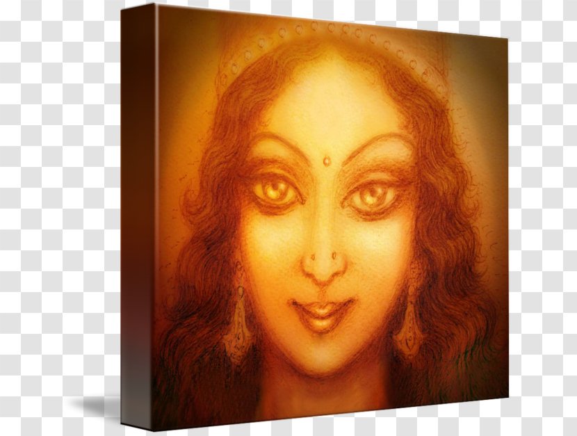 Lakshmi Portrait Canvas Print Durga Printing - Shakti Transparent PNG