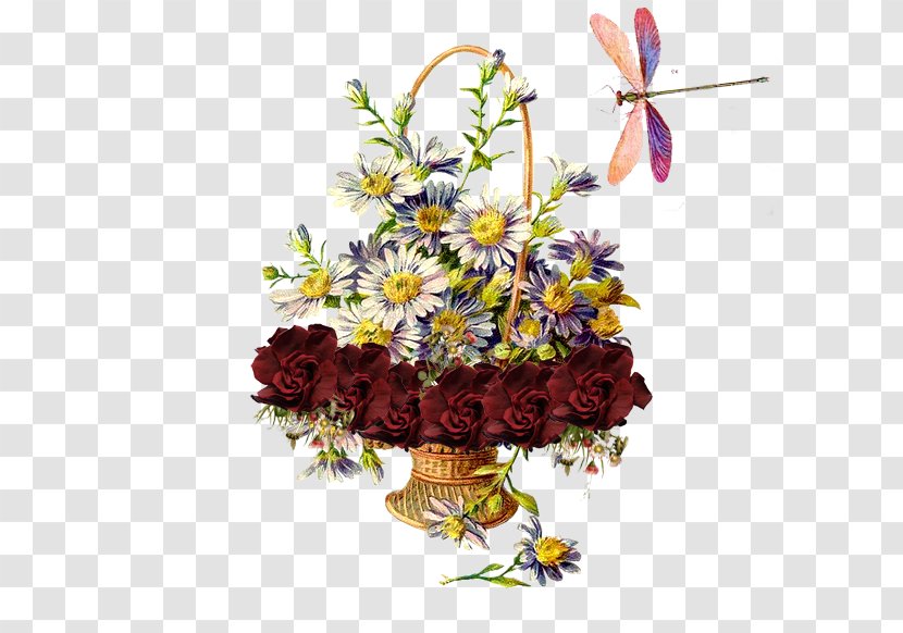 Floral Design Flower Vintage Clothing Fruit Clip Art - Plant - Baskets Dragonfly Transparent PNG