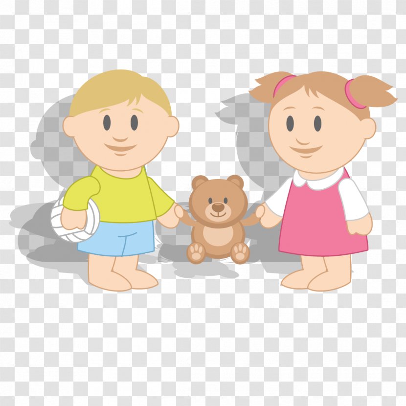 Child Clip Art - Cartoon - Vector Two Children Transparent PNG