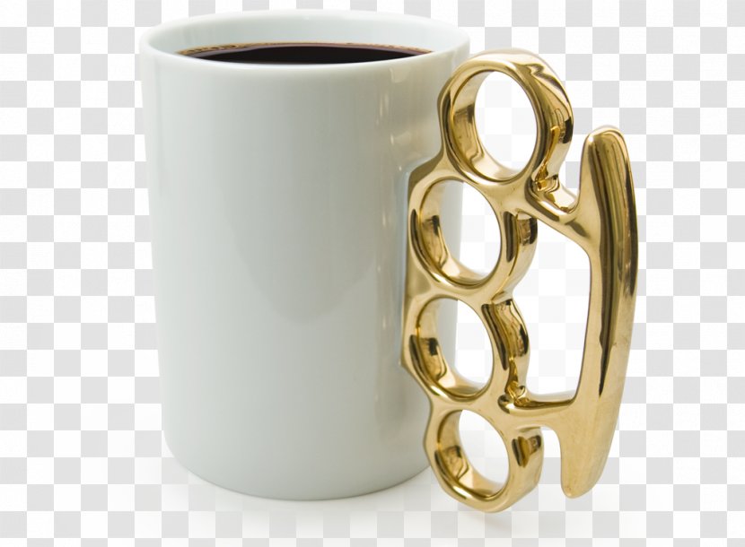Mug Brass Knuckles Coffee Cup Handle - Knuckle Transparent PNG