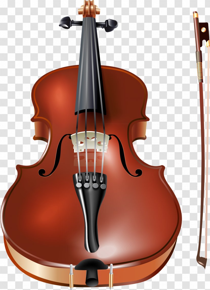 Violin Musical Instrument - Cartoon - And Bow Transparent PNG