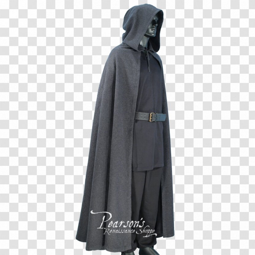 Mantle Robe Cloak Middle Ages Cape - Wool - Cloak&dagger Transparent PNG