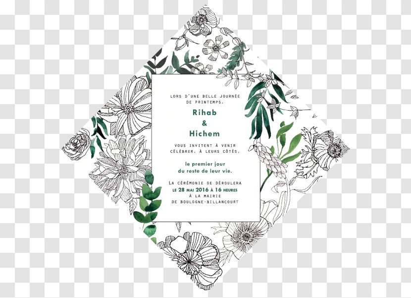 Watercolor Painting In Memoriam Card Marriage Flower - Wedding Transparent PNG