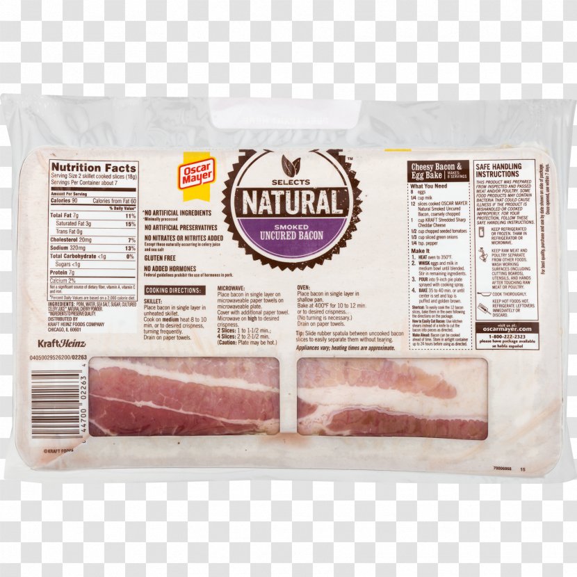 Turkey Bacon Meat Oscar Mayer Preservative - Ingredient Transparent PNG