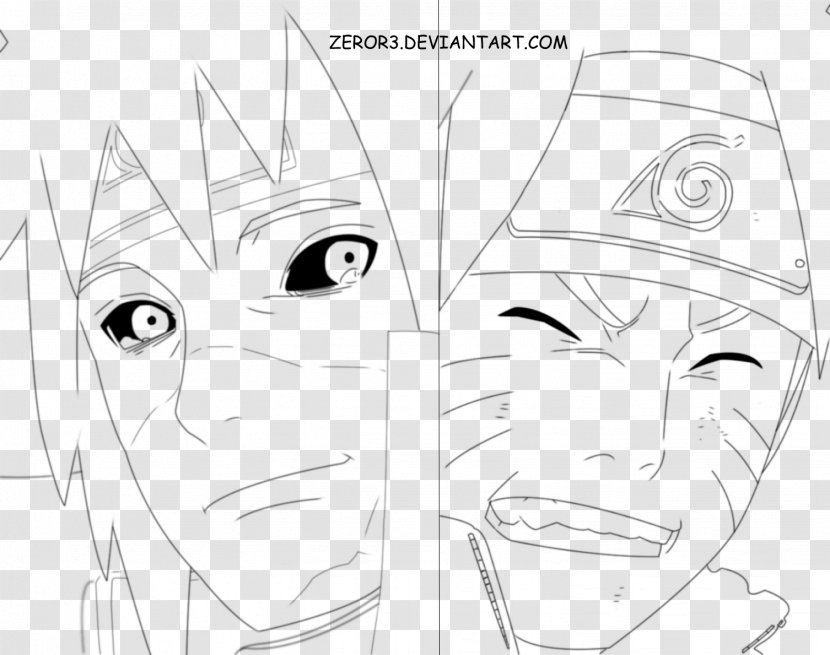 Eye Drawing Line Art Minato Namikaze Sketch - Silhouette Transparent PNG