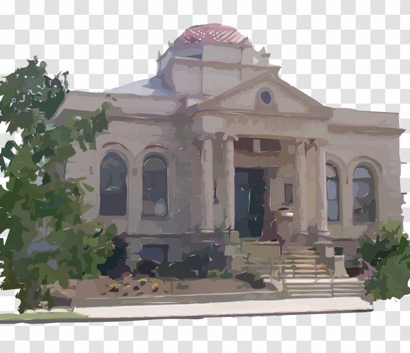 Carnegie Library Building Clip Art Vector Graphics Transparent PNG