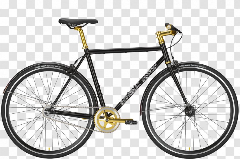 Fixed-gear Bicycle Single-speed Road Cycling - Yellow Transparent PNG