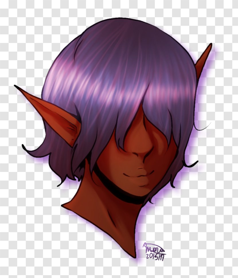 Face Legendary Creature Forehead Nose Mouth - Frame - Purple Hair Transparent PNG
