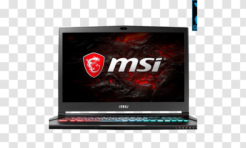 Laptop Mac Book Pro MSI GS73VR Stealth Kaby Lake - Display Device Transparent PNG