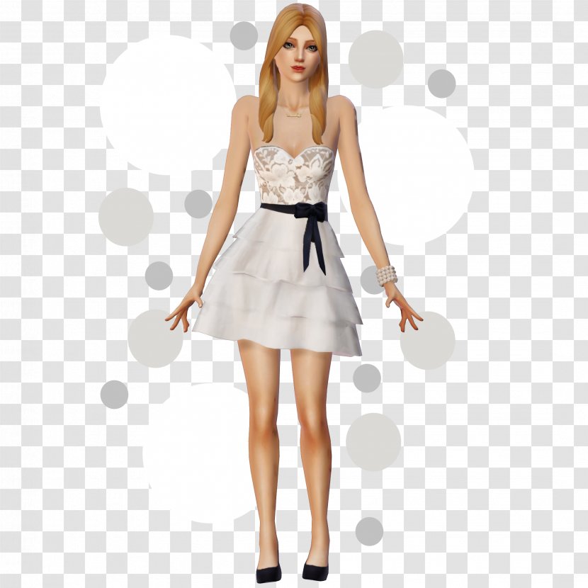The Sims 4 Cocktail Dress STX IT20 RISK.5RV NR EO Clothing - Stx It20 Risk5rv Nr Eo - White Transparent PNG