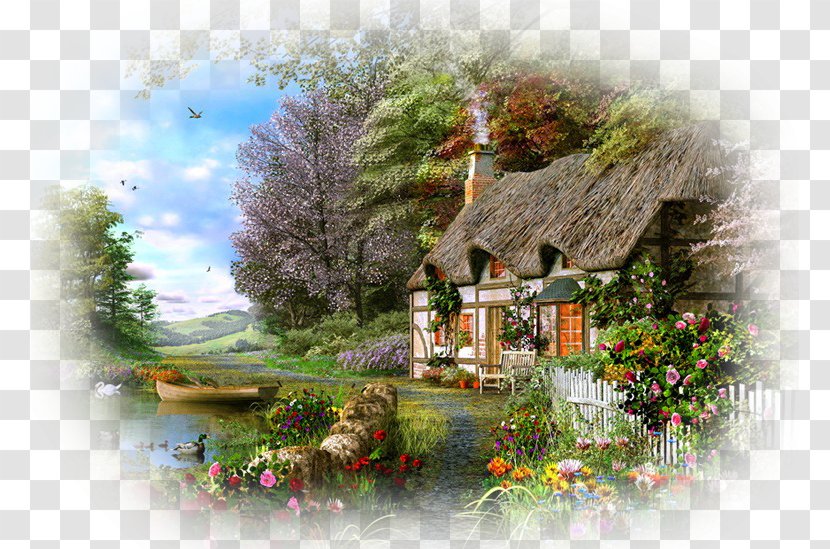 Jigsaw Puzzles Ravensburger Country Cottage Puzzle Trefl 1000 Pc - Painting - California Victorian Transparent PNG