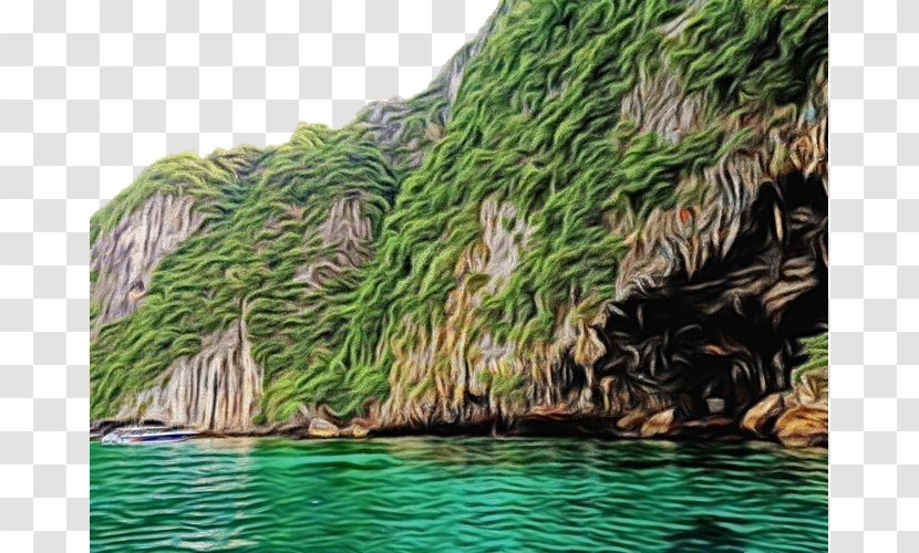Nature Natural Landscape Tree Water Coastal And Oceanic Landforms - Paint - Grass Transparent PNG