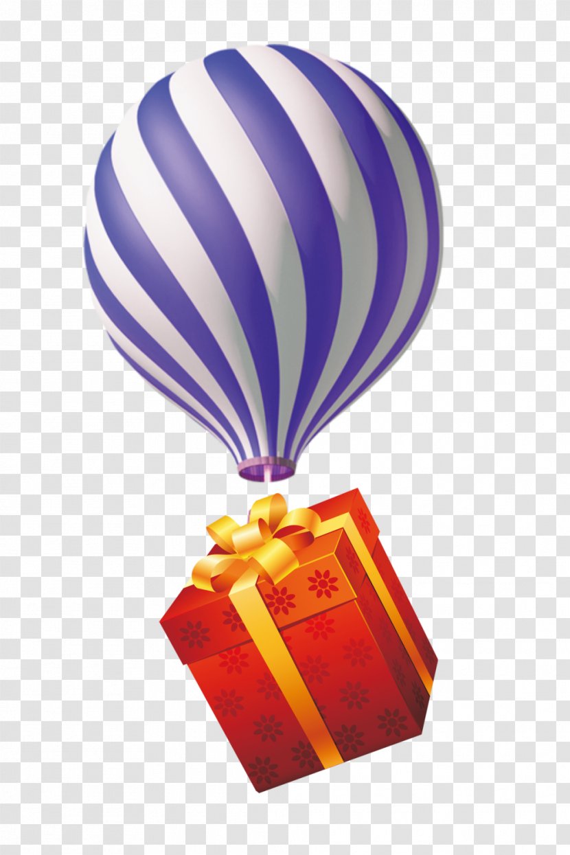 Gift Hot Air Balloon Box Transparent PNG