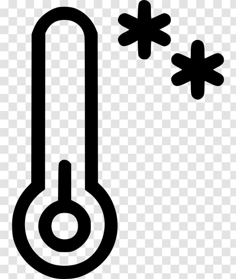 Product Design Clip Art Line Technology - Black And White - Cold Thermometer Transparent PNG