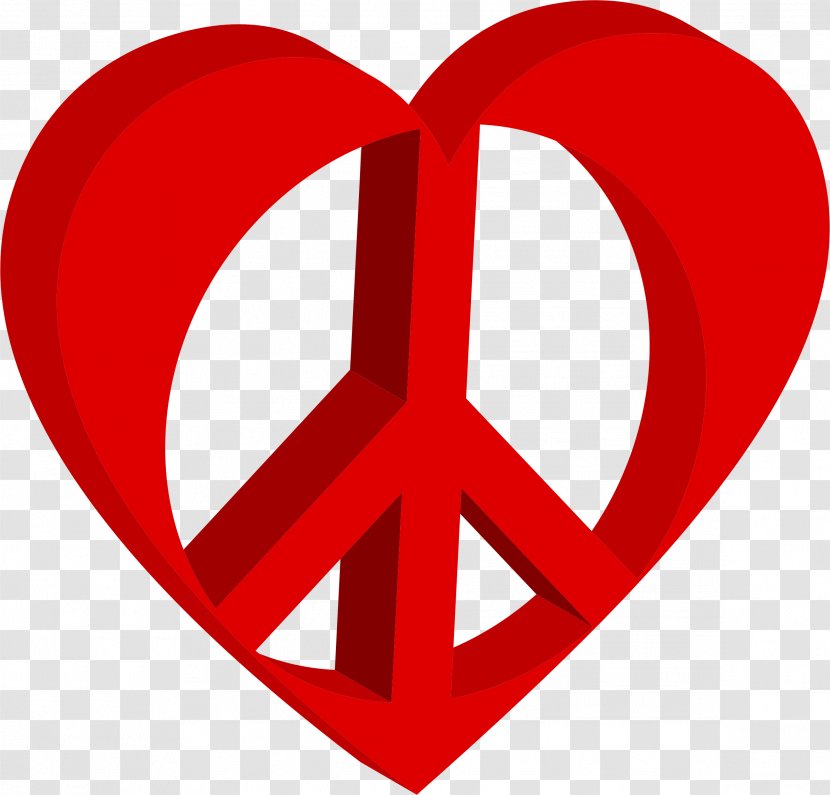 Heart Peace Symbols Clip Art - Symbol Transparent PNG