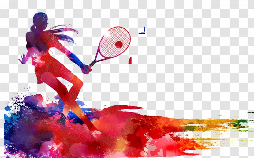 Tennis Sport Football Pitch - Flower - Painted Girls Transparent PNG