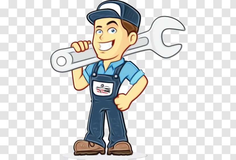 Car Cartoon - Service - Pleased Construction Worker Transparent PNG