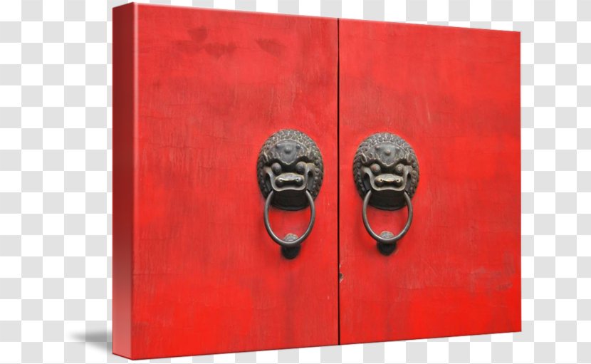 Modern Art Rectangle - Red - Chinese Door Transparent PNG