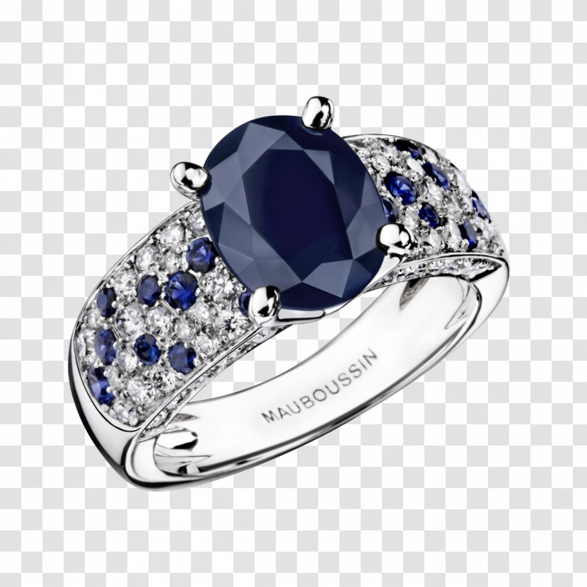 Earring Sapphire Mauboussin Białe Złoto - Jewellery - Ring Transparent PNG