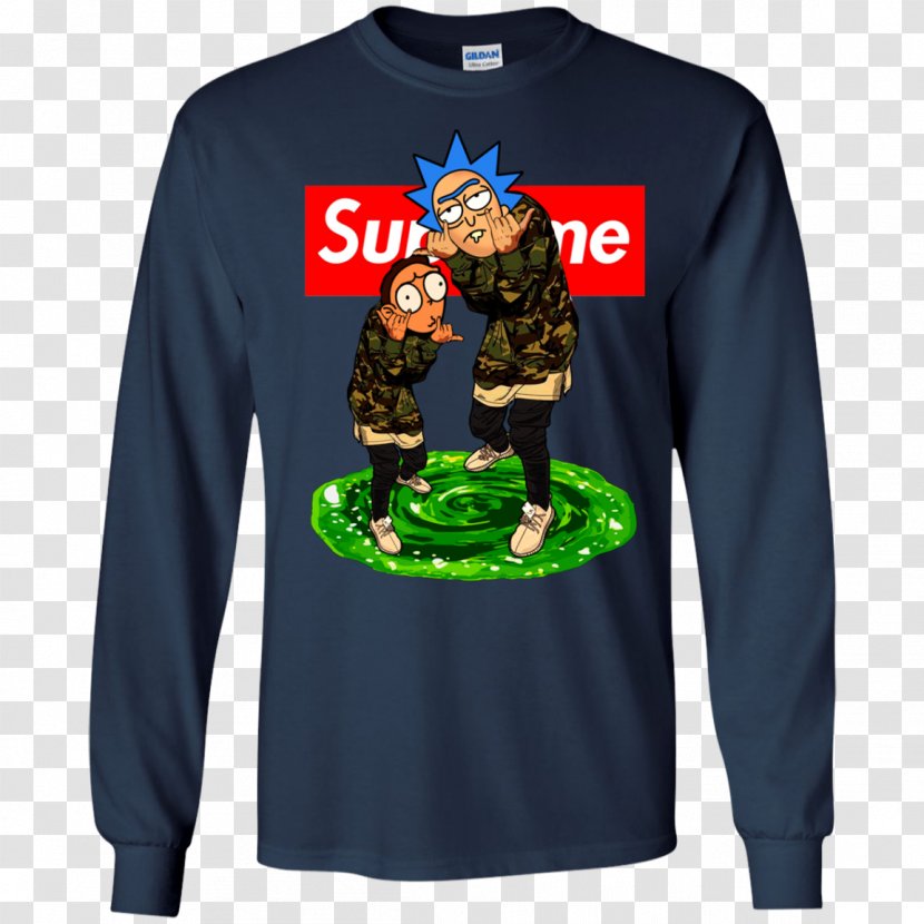 T-shirt Hoodie Rick Sanchez Supreme - Longsleeved Tshirt Transparent PNG