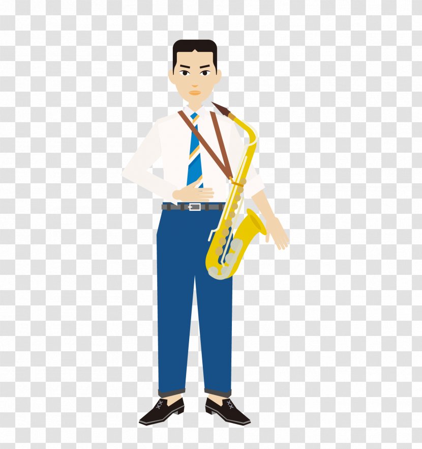 Cartoon Illustration - Tree - Trumpet Man Transparent PNG
