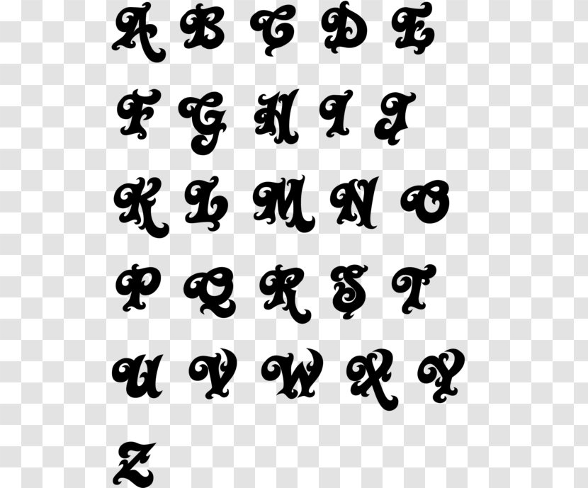 Lettering The Monster Alphabet Font - Silhouette - Text Transparent PNG